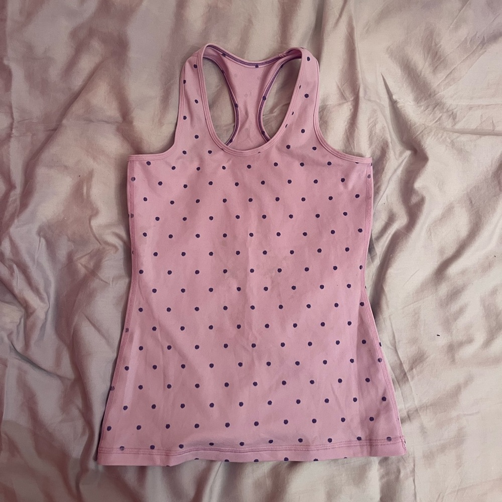 Ivivva Pink and Purple Polka Dot Tank Top